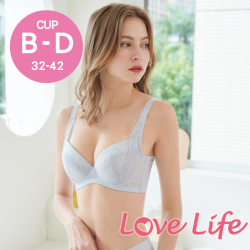 【NO.4334】絲雨散落美胸包覆機能月牙提托魔術胸罩內衣 B-D杯  32-42